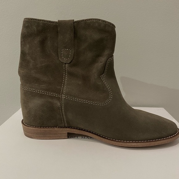 Isabel Marant Crisi Suede Boots Taupe - Picture 9 of 15